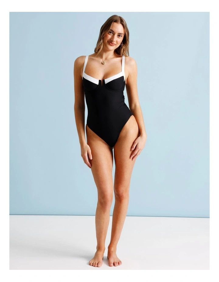Chloe & LolaLulu Swimsuit in Black/White | Myer