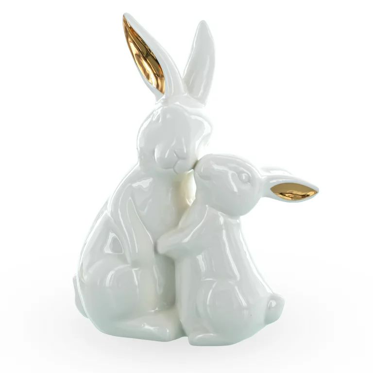 Ceramic Easter Figurine of Mother Bunny with Her Little One | Walmart (US)