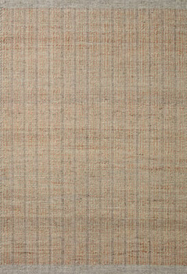 Cornwall CRN-01 Light Grey/Natural Wool/Jute Handwoven Striped Area Rug | Rugs Direct