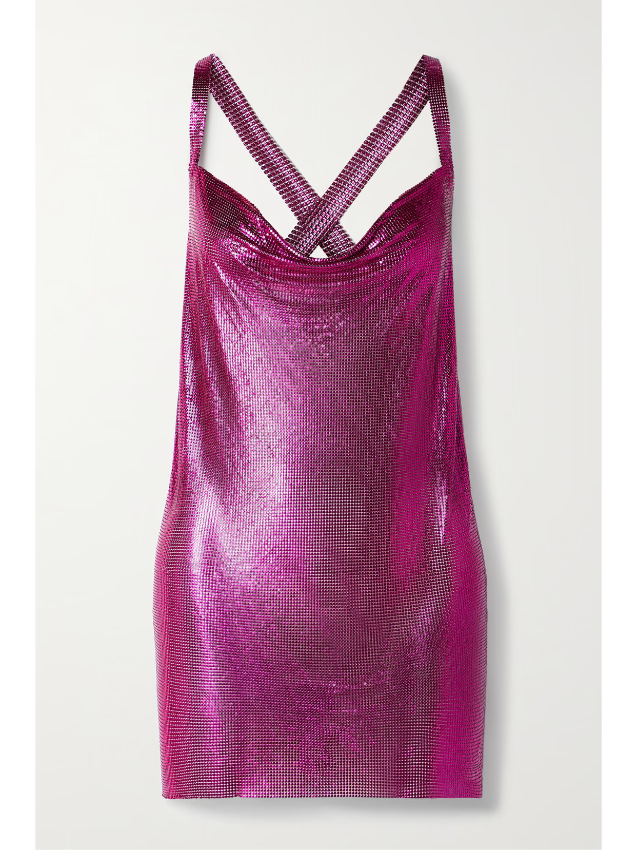 Fannie Schiavoni - Hailey Open-back Chainmail Mini Dress - Pink | NET-A-PORTER (US)