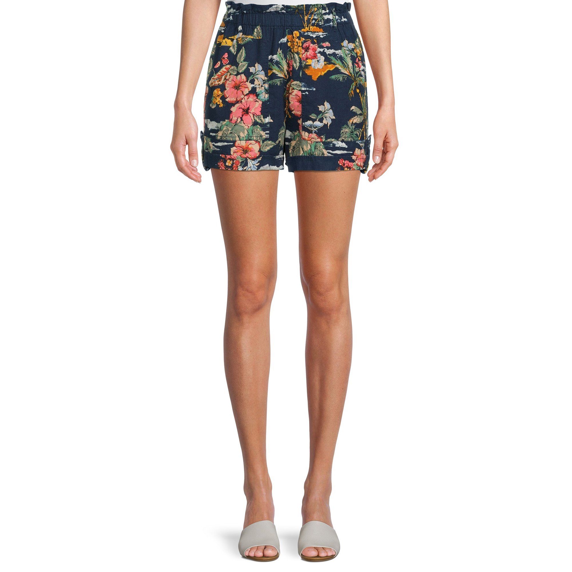 Time and Tru Women’s Linen Shorts | Walmart (US)