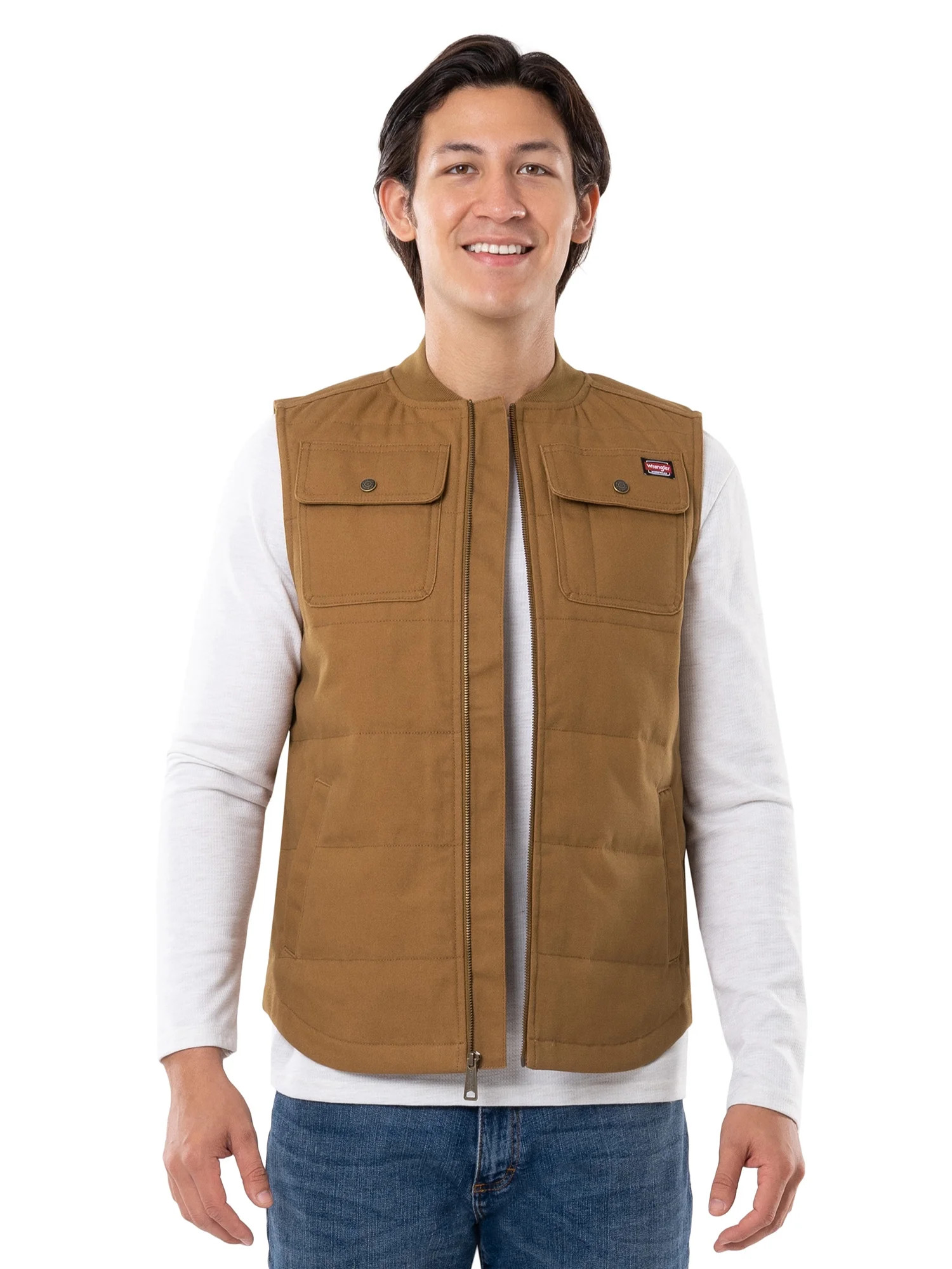 Wrangler Workwear Men's Quilted Duck Work Vest, Size Small to 3XL (Men's and Big Men's) | Walmart (US)