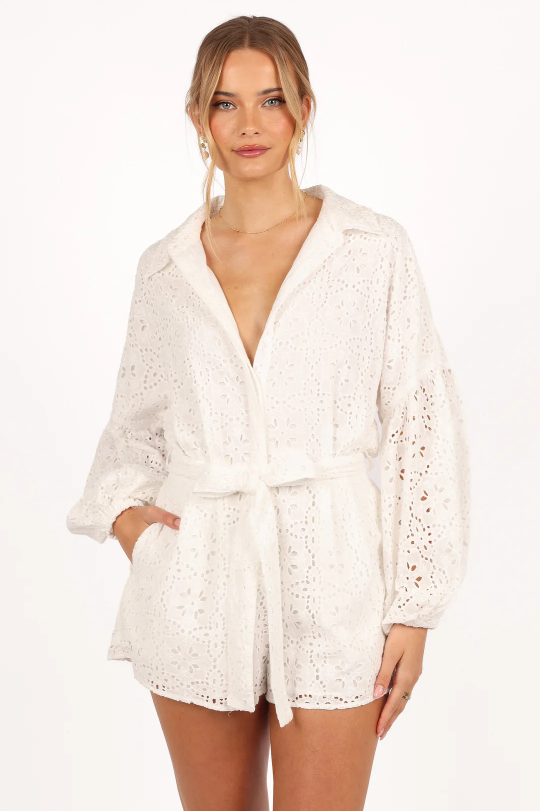 Ellia Romper - Off White | Petal & Pup (US)