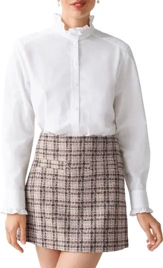 & Other Stories Wide Frill Button-Up Shirt | Nordstrom | Nordstrom