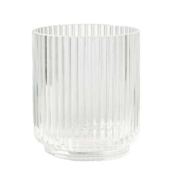 Better Homes & Gardens Acrylic Ribbed Short Tumbler Clear, 15 oz | Walmart (US)