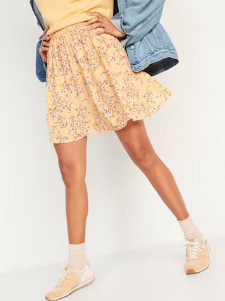 Floral-Print A-Line Mini Skirt for Women | Old Navy (US)
