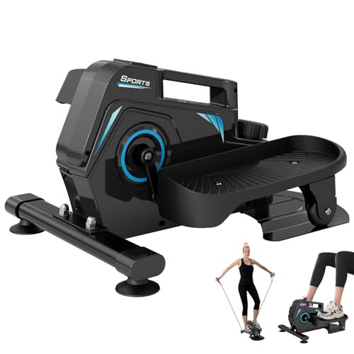 Under Desk Elliptical Machine, THERUN Quiet & Portable Ellipse Leg Exerciser for Seniors, 8 Levels Adjustable Magnetic Sitting & Standing Pedal Exerciser w/Resistance Bands for Office Workers | Amazon (US)