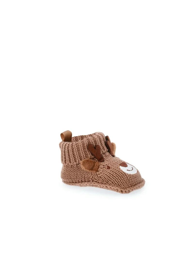 Carter's Child of Mine Baby Boys or Girl Cotton Knitted Reindeer Slippers | Walmart (US)