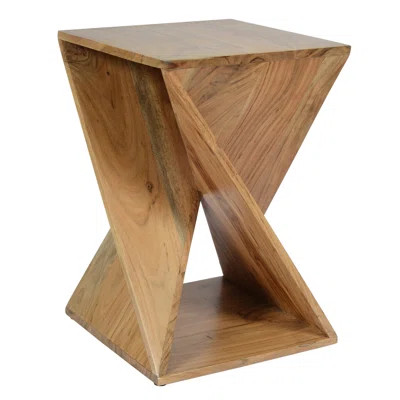 Leilla Solid Wood Abstract End Table Union Rustic Color: Natural | Wayfair North America