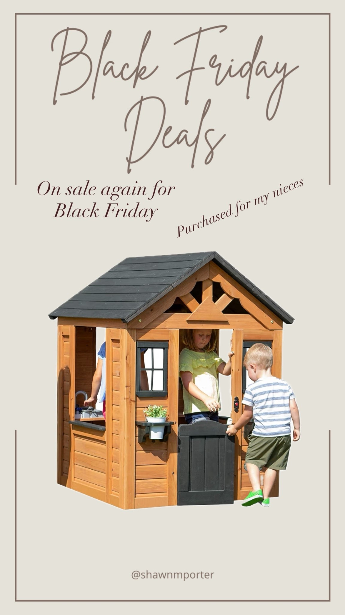 Wood play house for toddlers. Perfect for outdoor or indoor(if you have the space) play. 

#LTKKids