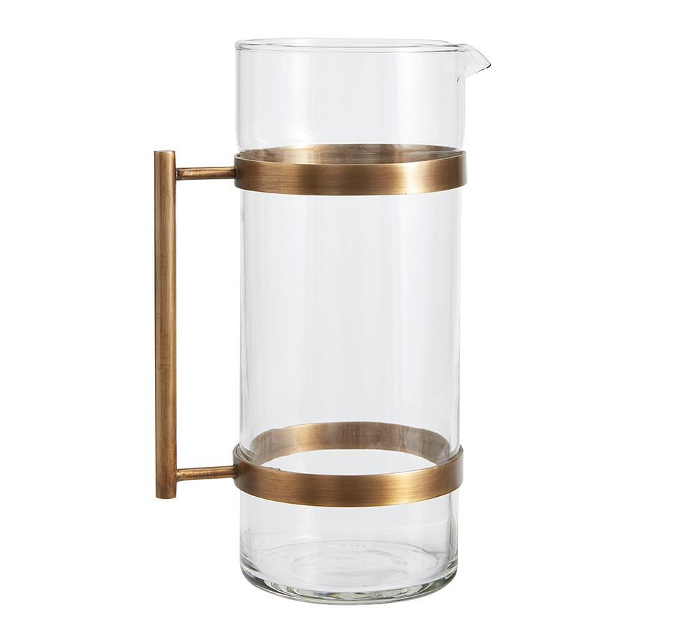 Bleecker Martini Pitcher - Antique Gold | Pottery Barn (US)