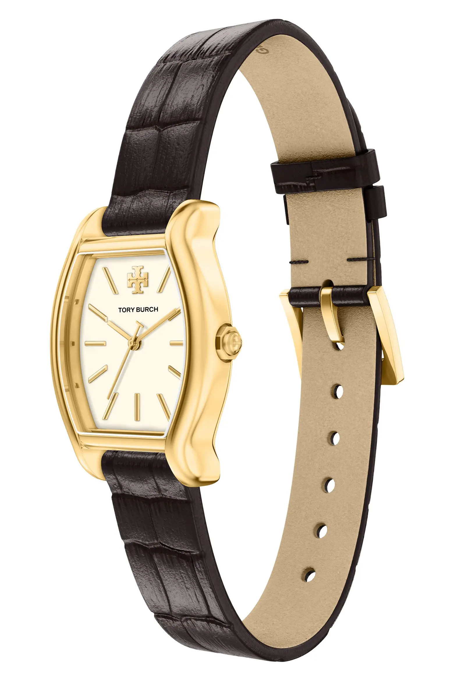 Tory Burch Eleanor Curve Croc Embossed Leather Strap Watch, 23mm x 31mm (Women) | Nordstrom | Nordstrom