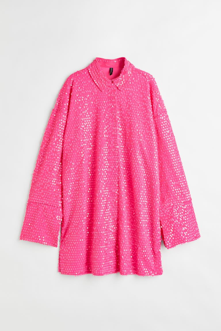 Sequined Shirt Dress | H&M (US + CA)