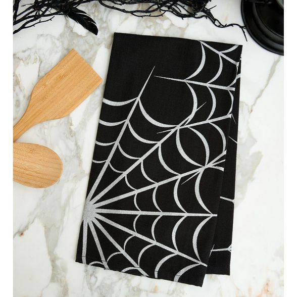 C&F Home Spider Webs Cotton Feed Sack Halloween Woven Kitchen Towel | Target