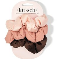 Kitsch Recycled Fabric Puffy Scrunchies 3 Piece Set - Rosewood | Lookfantastic US