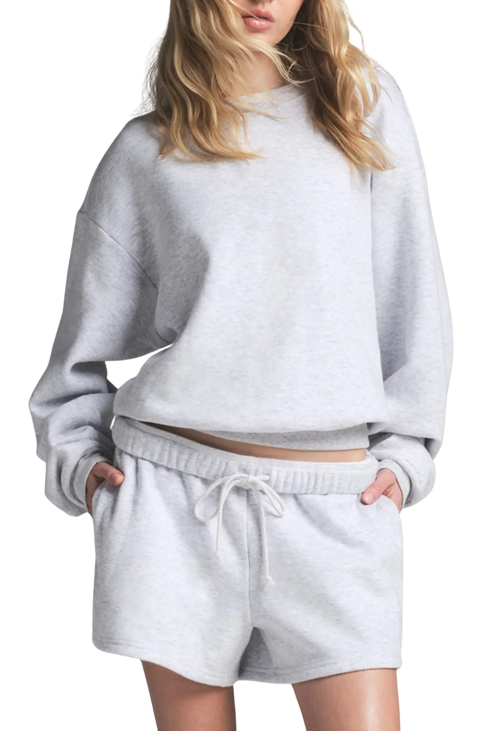 SKIMS Cotton Fleece Blend Classic Crewneck Sweatshirt (Women) | Nordstrom | Nordstrom