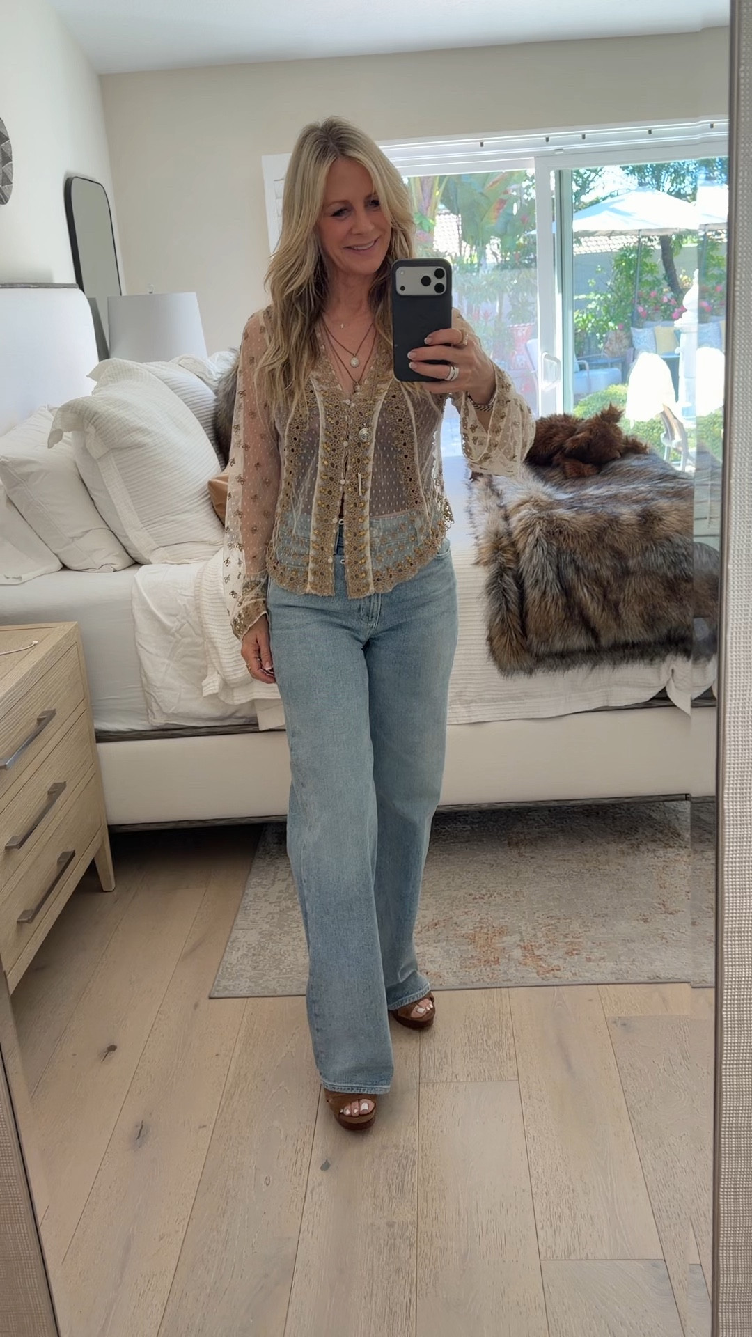 OOTD - Work theme:  
Grounded in Denim
Denim paired with fun boho top, make it modern!