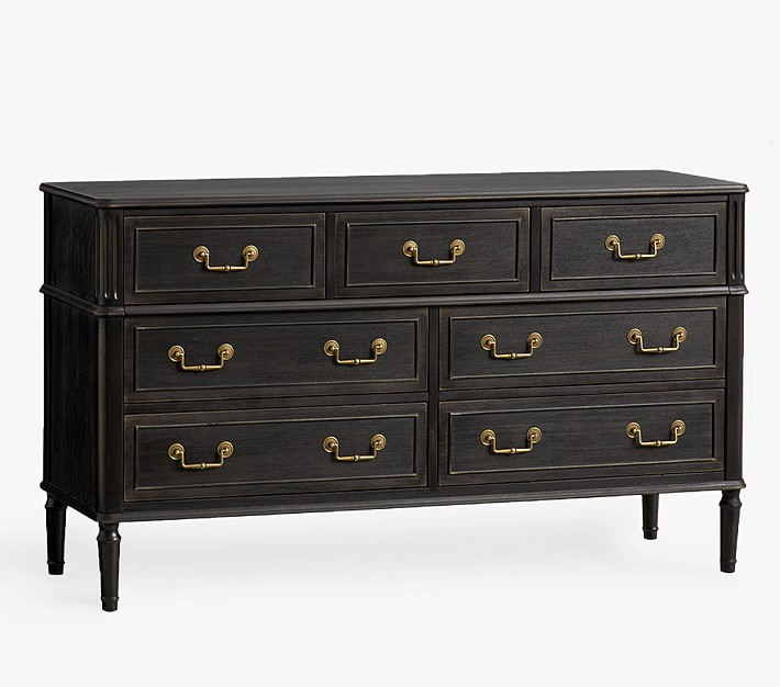 Rosalie Extra-Wide Dresser, Weathered Black | Pottery Barn Kids