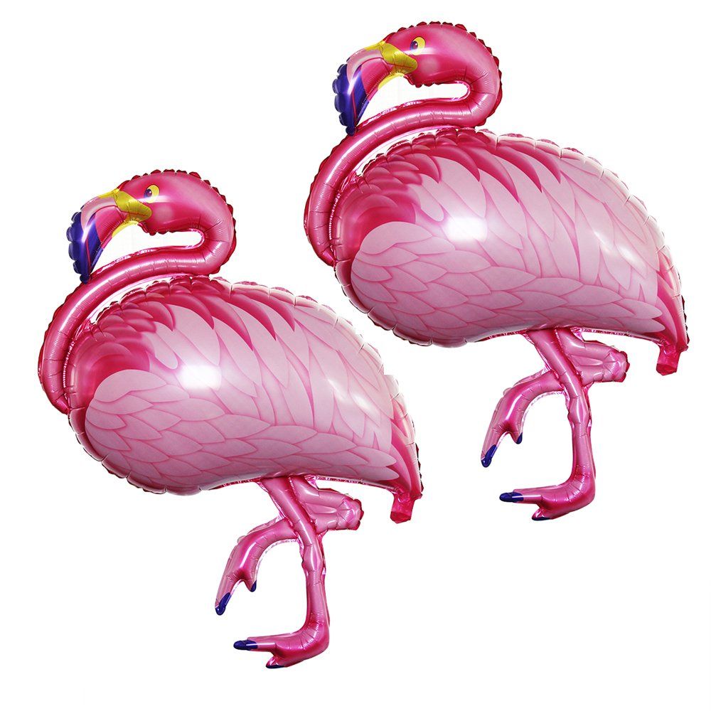 GOER Flamingos Foil Balloons,2 Pcs Giant Helium Balloons for Flamingos Theme Birthday Party Decorati | Amazon (US)