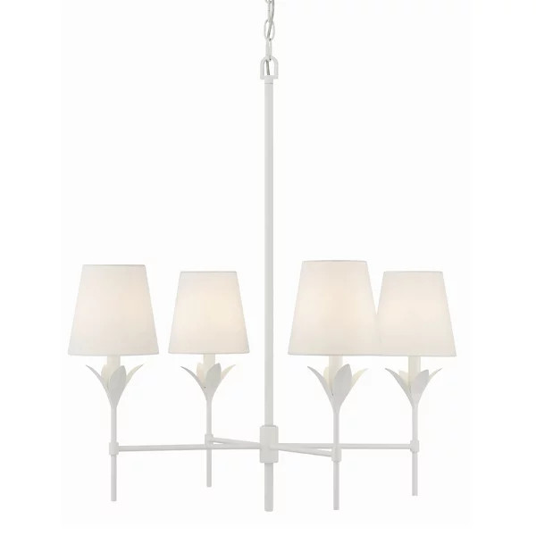 Broche Chandelier with Silk Shades | Lumens