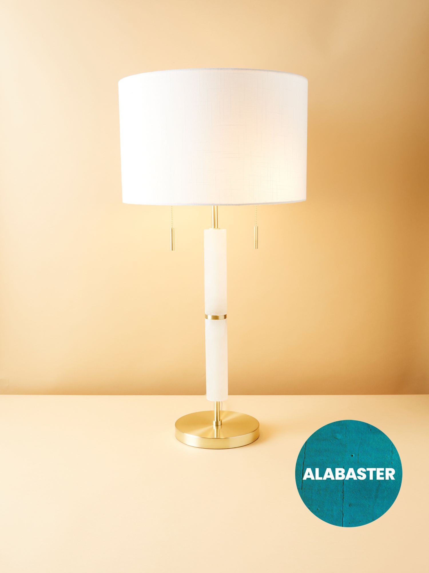 32in Alabaster Double Pull Table Lamp | Table Lamps | HomeGoods | HomeGoods