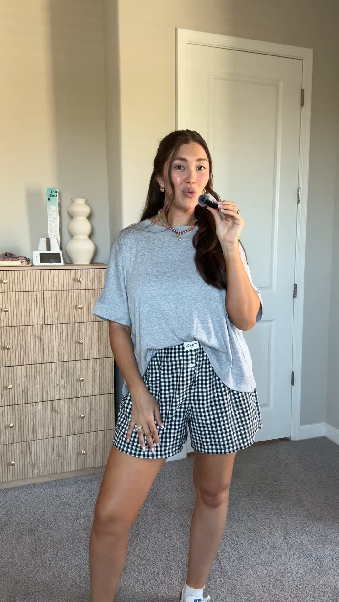 MOM OUTFIT! Postpartum and breastfeeding friendly! Wearing true size in top and went up one size in shorts for more oversized fit!

#LTKootd #LTKmomlife #LTKTall