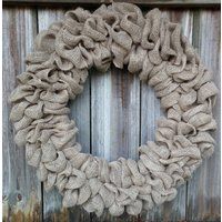 Plain Burlap Wreath, Burlap Decor, Year round Wreath, Wreath for Door, Burlap Door Decor, Simple Burlap Wreath, Burlap Wreath, Door Wreath | Etsy (US)