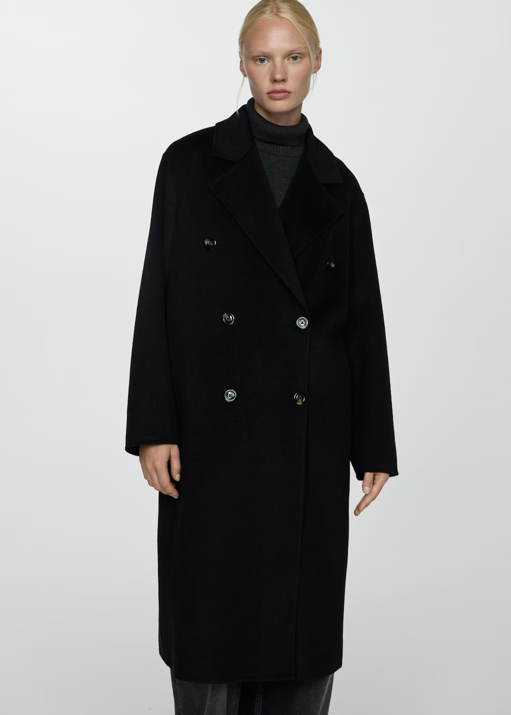Handmade oversized wool coat - Women | MANGO United Kingdom | MANGO (UK)
