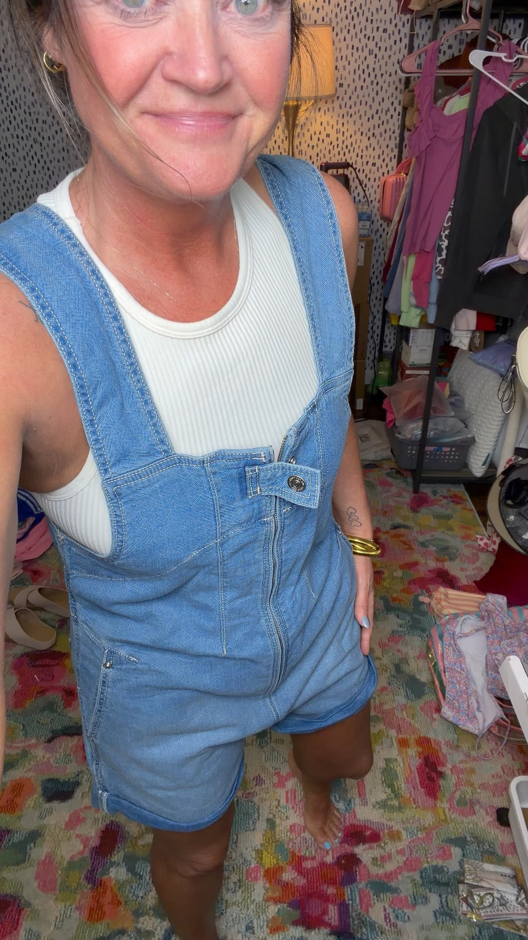 The cutest shortalls!!!! @freepeople #freepeople #shortalls 

#LTKSeasonal #LTKootd #LTKOver40