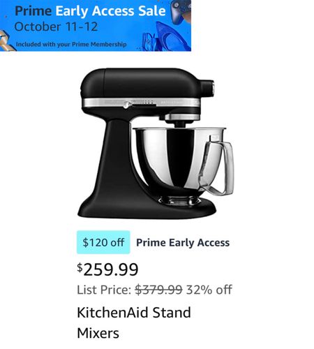 Kitchen aid stand mixer on Amazon prime deals



#LTKHoliday #LTKsalealert #LTKhome