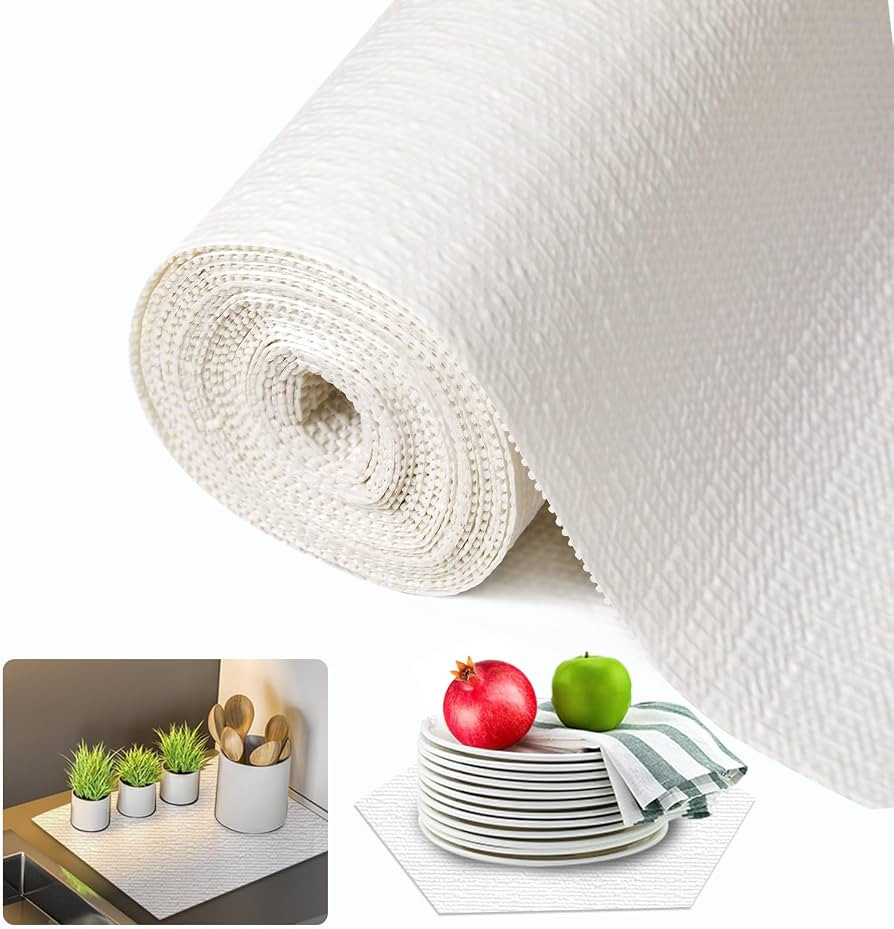 Beautysaid Shelf and Drawer Liner for Kitchen Cabinet, Non Adhesive Non Slip Shelf Paper Waterpro... | Amazon (US)