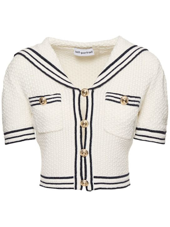 Textured knit cotton blend top | Luisaviaroma