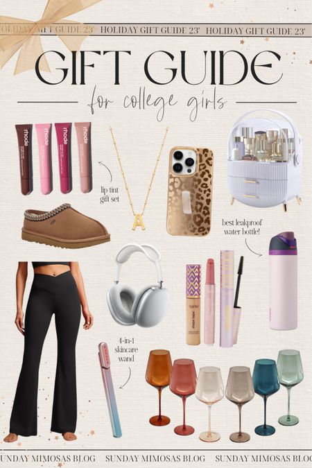 HOLIDAY GIFT GUIDE: Gifts for college girl. Here are our top recommended college girl gifts that any girl is guaranteed to love. 

From the bestselling UGG slippers and colored wine glasses to crossover flare leggings and rhode lip tints, you can’t go wrong with these gift items!

#holidaygiftguide #collegegirlgifts #giftsforgirls gifts for her, gift guide for her, gifts for sister, gifts for girlfriend, gifts for daughter, Tarte holiday set, Owala water bottle, Amazon gift ideas, Amazon gifts for her, noise cancelling headphones

#LTKHoliday #LTKGiftGuide #LTKSeasonal