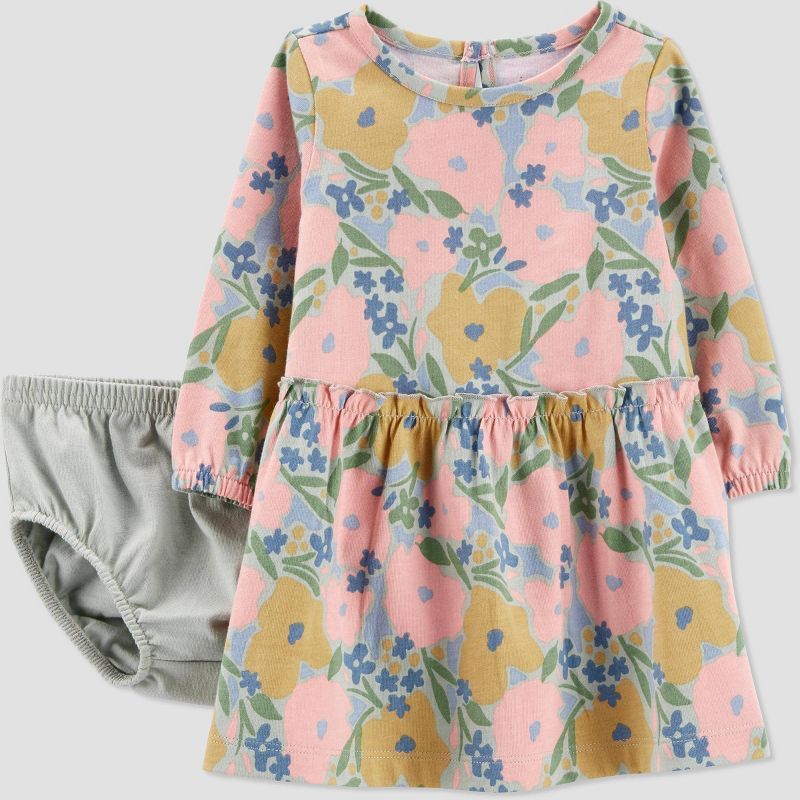 Carter's Just One You® Baby Girls' Floral Dress - Sage Green | Target