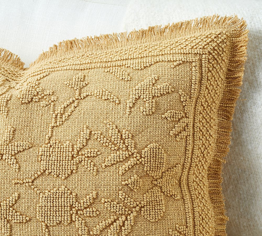 Marigold Fringe Lumbar Throw Pillow | Pottery Barn (US)