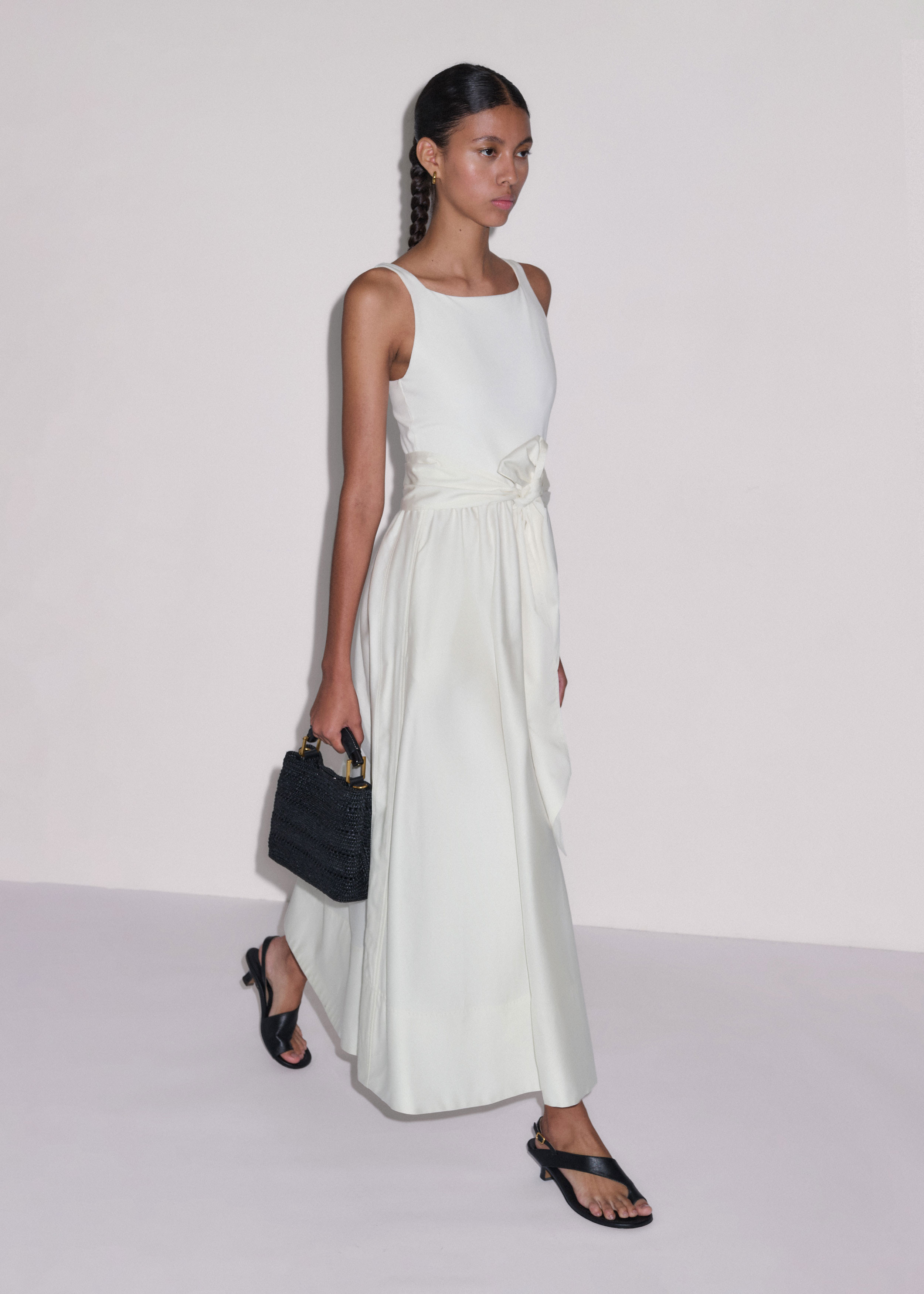 Fit + Flare Maxi Dress Jersey + Poplin | ME+EM US