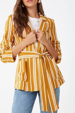 Striped Open-Front Blazer | Forever 21 (US)