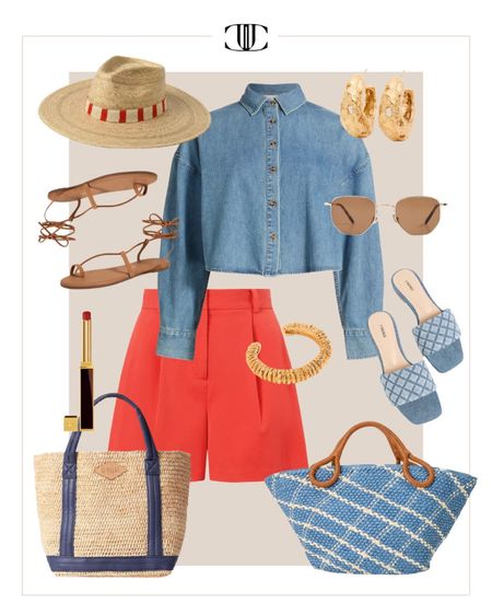 Here are a few ideas for what to wear on Memorial Day depending on what activities you have planned. 

High rise shorts, denim shirt, crop shirt, tote bag, sun hat, sunglasses, slides, sandals, summer look, summer outfit                            

#LTKstyletip #LTKover40 #LTKshoecrush