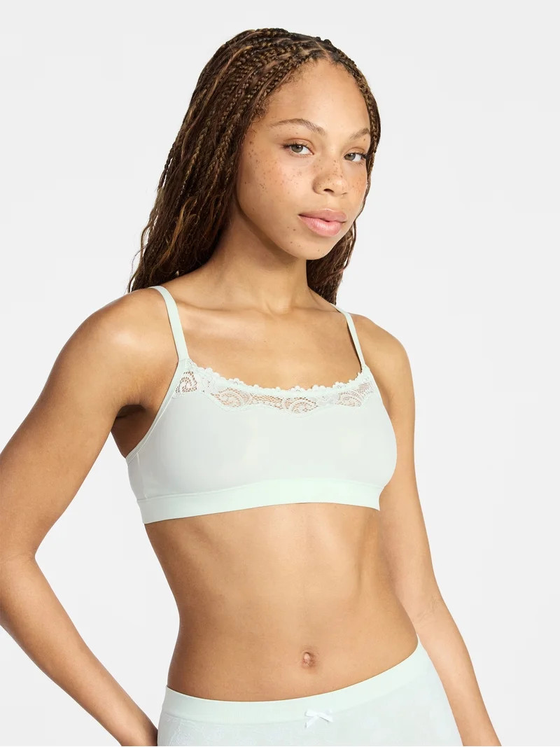 No Boundaries Fit Stretch Scoop Bralette with Lace, Women's XS-3XL | Walmart (US)
