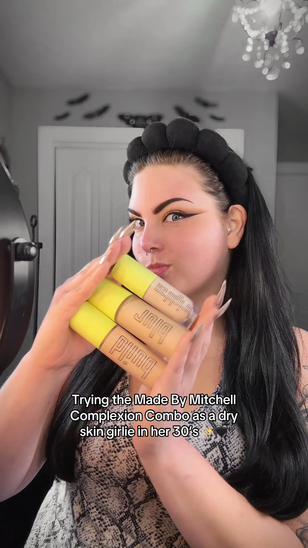 Trying the Made by Mitchell Complexion combo in shade light 4 as a dry skin girlie in her 30’s. ✨ 

My shade match was a little ghost coded so I mixed in elf bronzing drops to warm it up.

The primer is everything I love the soft glowy blur it gives. 

The foundation and concealer are gorgeous, but definitely on the drier side so prep your skin or she will expose you. 😅

Once everything melts together though… yeah I get the hype.
.
.
.
#madebymitchell #altmakeup #dryskinmakeup #makeupover30 #foundationreview 

#LTKBeauty #LTKmorningroutine #LTKgrwm