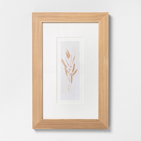 12" x 18" Wood Framed Leafy Stem with Berries Wall Art - Hearth & Hand™ with Magnolia | Target