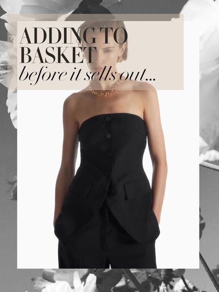Corset waistcoats are such a good way to elevate your suits 🖤🖤 
Tailored waistcoat bustier | COS | Suit for summer | Spring outfits | Workwear | Office outfit ideas | Black 

#LTKworkwear #LTKover40 #LTKstyletip