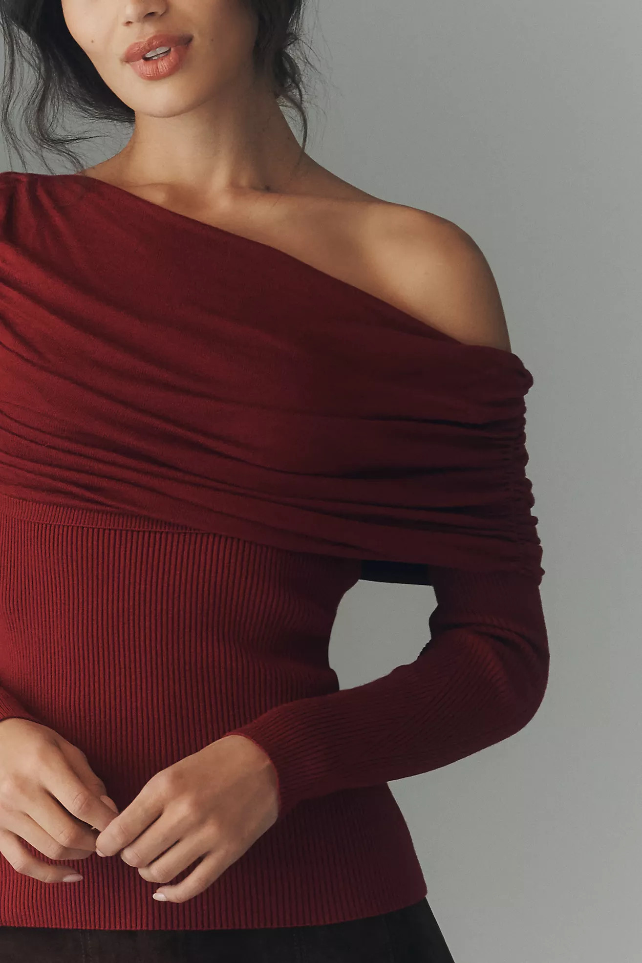 By Anthropologie Long-Sleeve Off-Shoulder Sweater | Anthropologie (US)