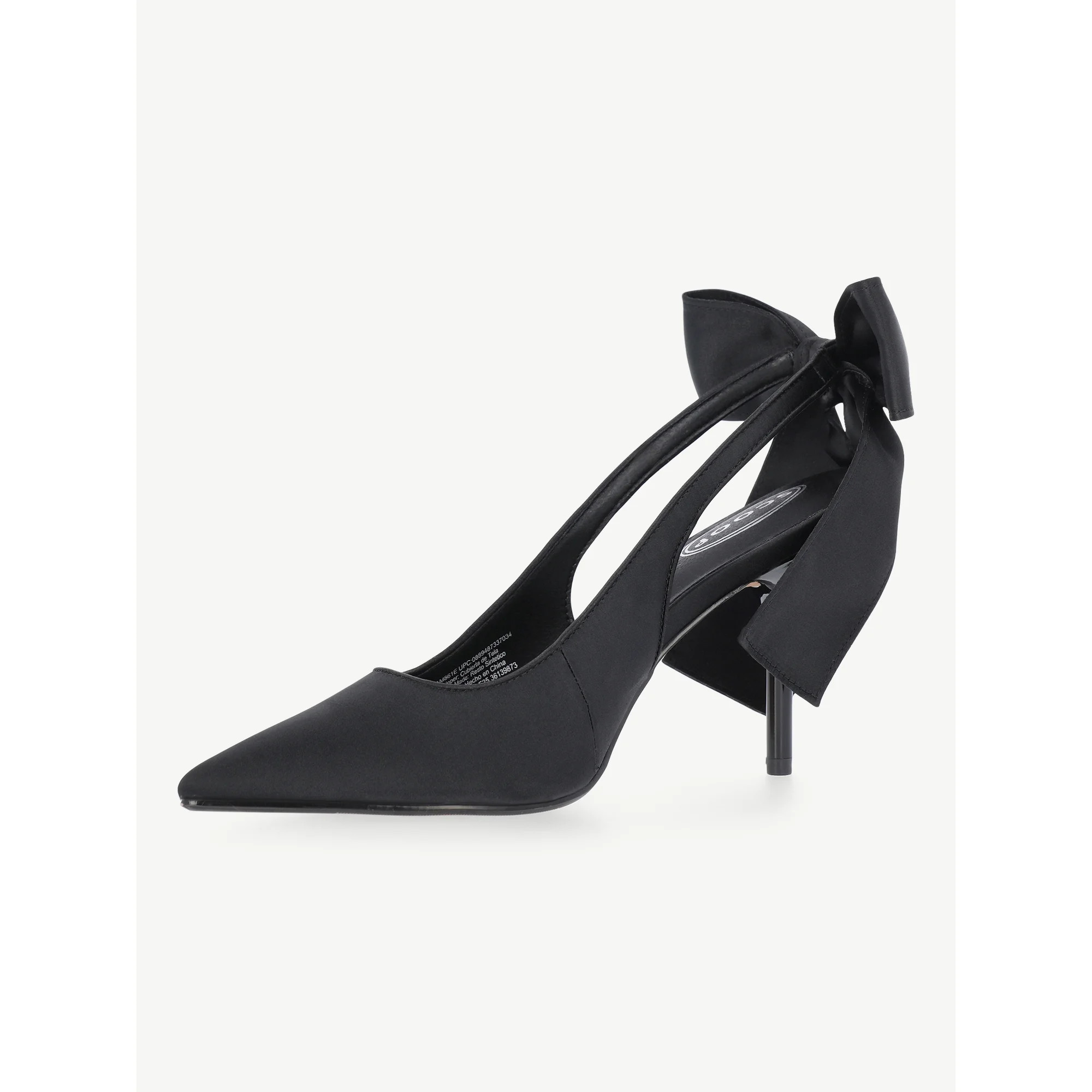 Scoop Women's Satin Slingback Heels with Bow - Walmart.com | Walmart (US)