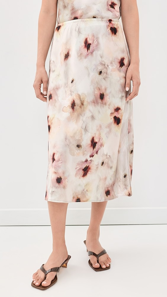 Watercolor Floral Slip Skirt | Shopbop