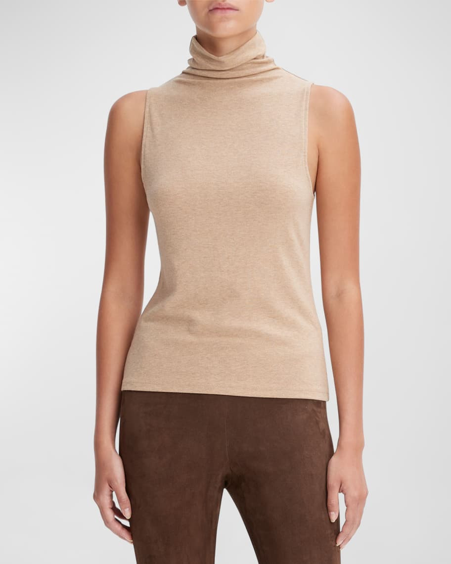 Sleeveless Turtleneck Tank Top | Neiman Marcus