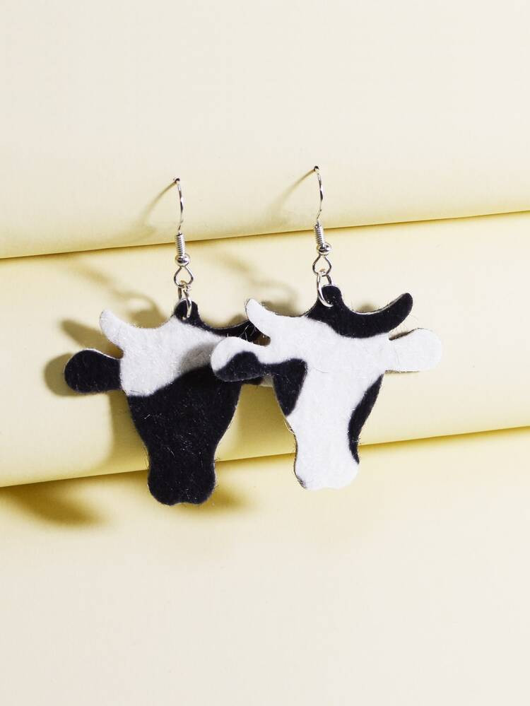 Cow Head Drop Earrings | SHEIN