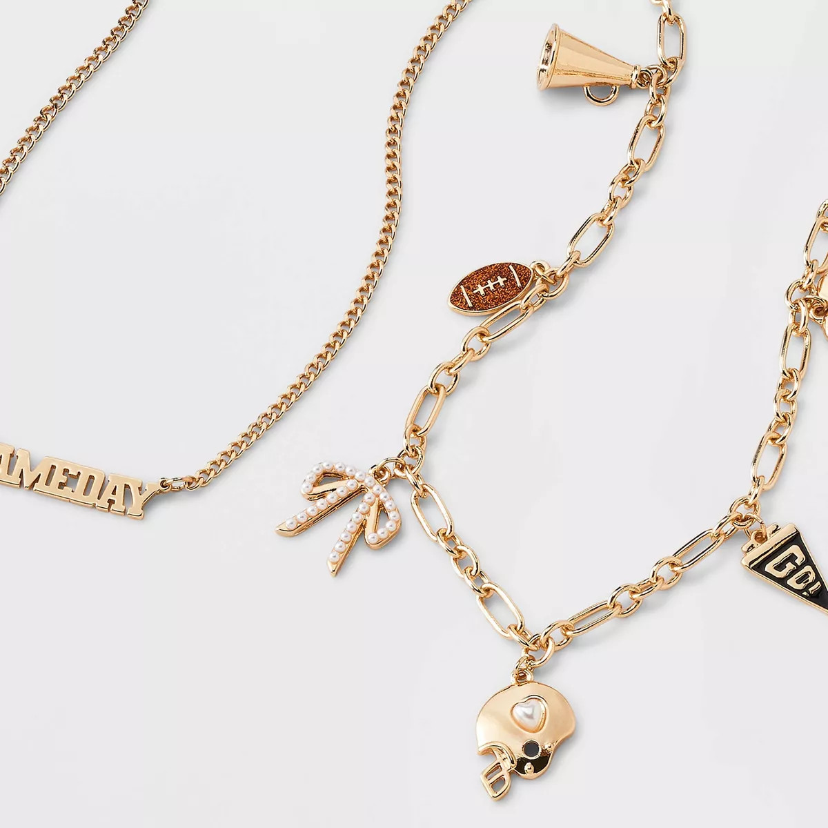 Game Day Charm Necklace Set 2pc - Wild Fable™ Gold | Target
