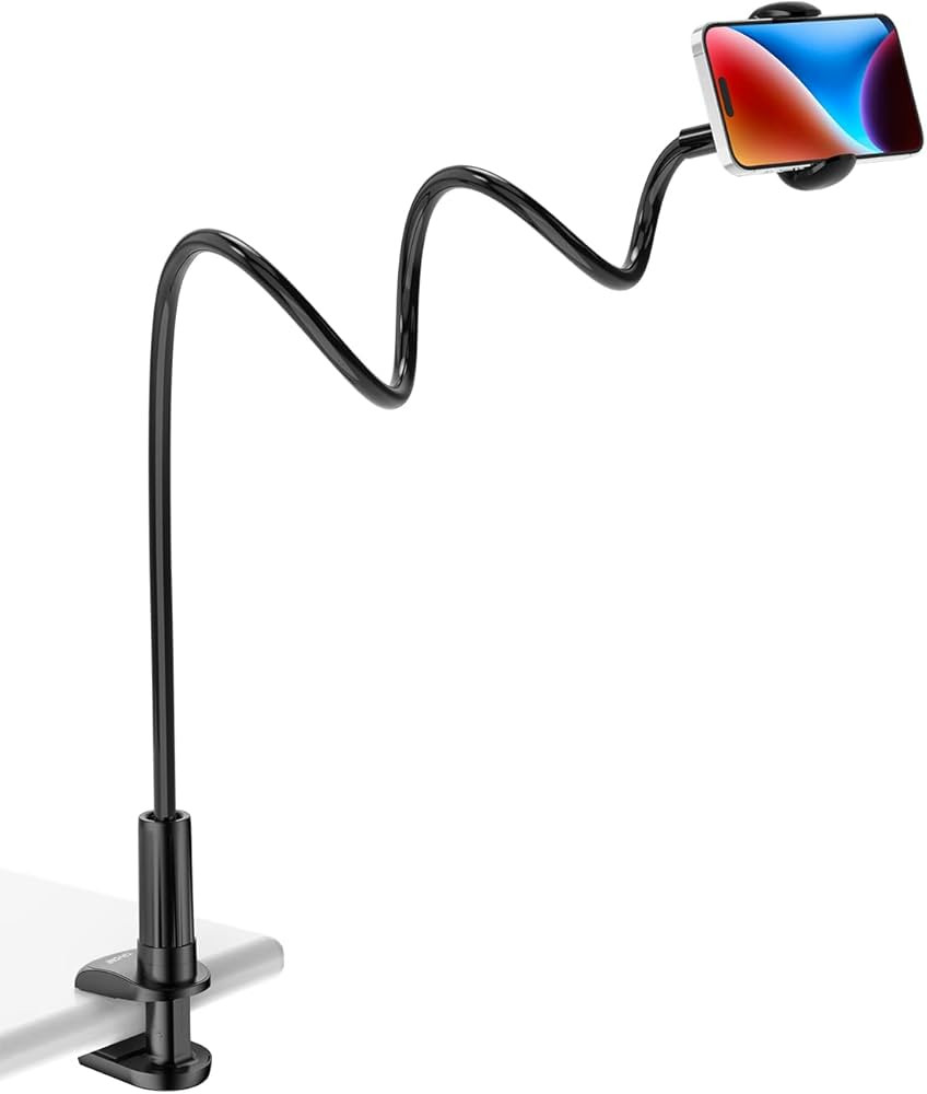 Tryone Gooseneck Phone Holder Stand for Bed Flexible Arm Adjustable Cell Phones Mount Clamp on De... | Amazon (US)