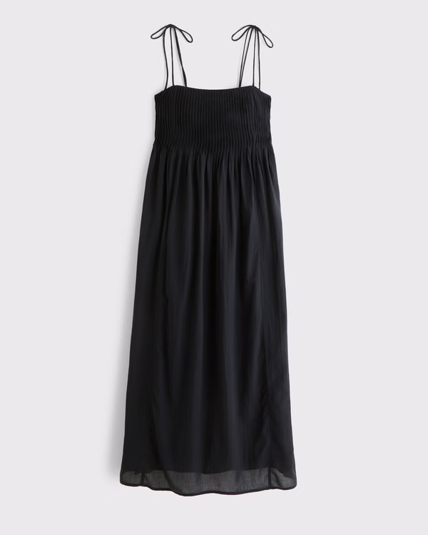 Pintuck Flowy Maxi Dress | Abercrombie & Fitch (UK)
